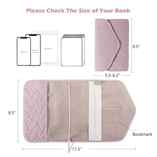 APLUFINE Reusable Book Cover with Magnet Closure - Adjustable Book Sleeve for Book Lovers Gift - Book Protector for Paperback -Book Covers for Hardcover - Book Pouch - Book Carrier - Image 2