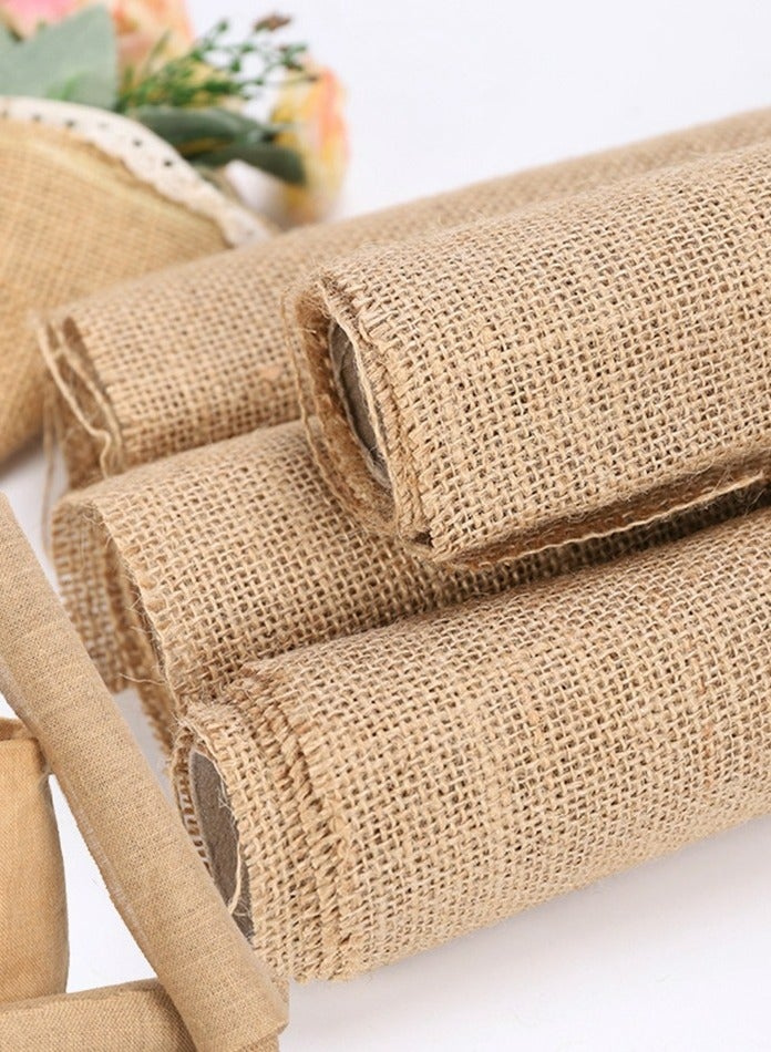 Natural Jute Ribbon Fabric Burlap DIY Gift Wrapping Jute Tablecloth Home Crafts Wedding Party Handwork Decor Accessory - Image 5