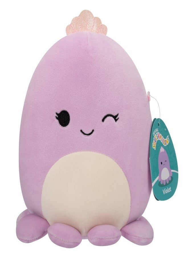 Squishmallows SQUISHMALLOWS - Violet the Purple Octopus w Crown  - Image 1