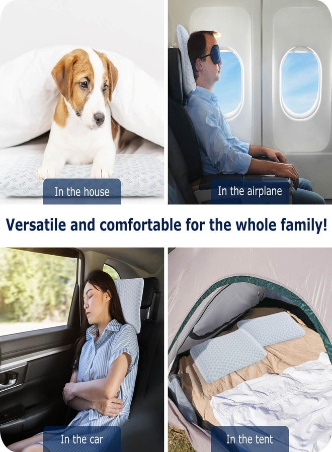 Slybear Ultra Thin Pillow 2.75" Cooling Memory Foam Pillows for Stomach Sleeping, Gel Infused Slim Pillow for Side Back Stomach Sleepers, Travel Pillow, Bed Pillow Neck Support, Washable Cover Standard Size - Image 4