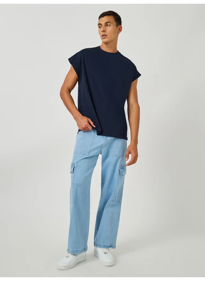 Styli Styli Cap Sleeve Cotton Rich Oversized T-Shirt