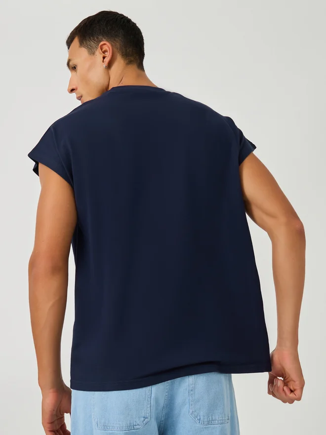 Styli Styli Cap Sleeve Cotton Rich Oversized T-Shirt