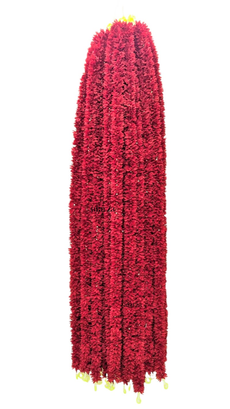 afarza Garland Toran for Door Hanging Entrance Decoration Bandarwal Handmade Festival Wedding Backdrop Haldi Mehndi Home Decor 4 Pieces (RED) - Image 2