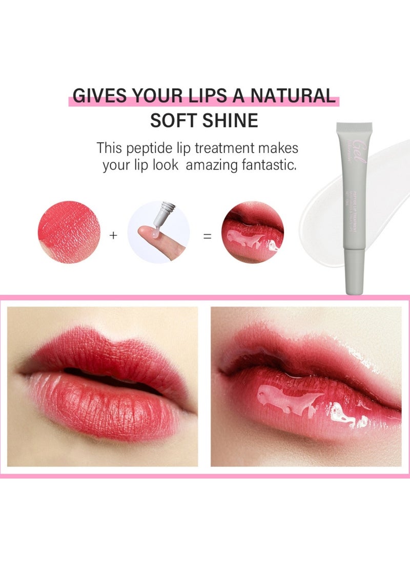 lakerain - Peptide Lip Treatment Gel No.02 Watermelon Moisturizes and Treats Lips Lip Gloss Oil for Plumper and Moisturizer Serum Hydrating Lip Serum for Dry Peeling and Dark Lips Gorgeous Glow 10ml - Image 1
