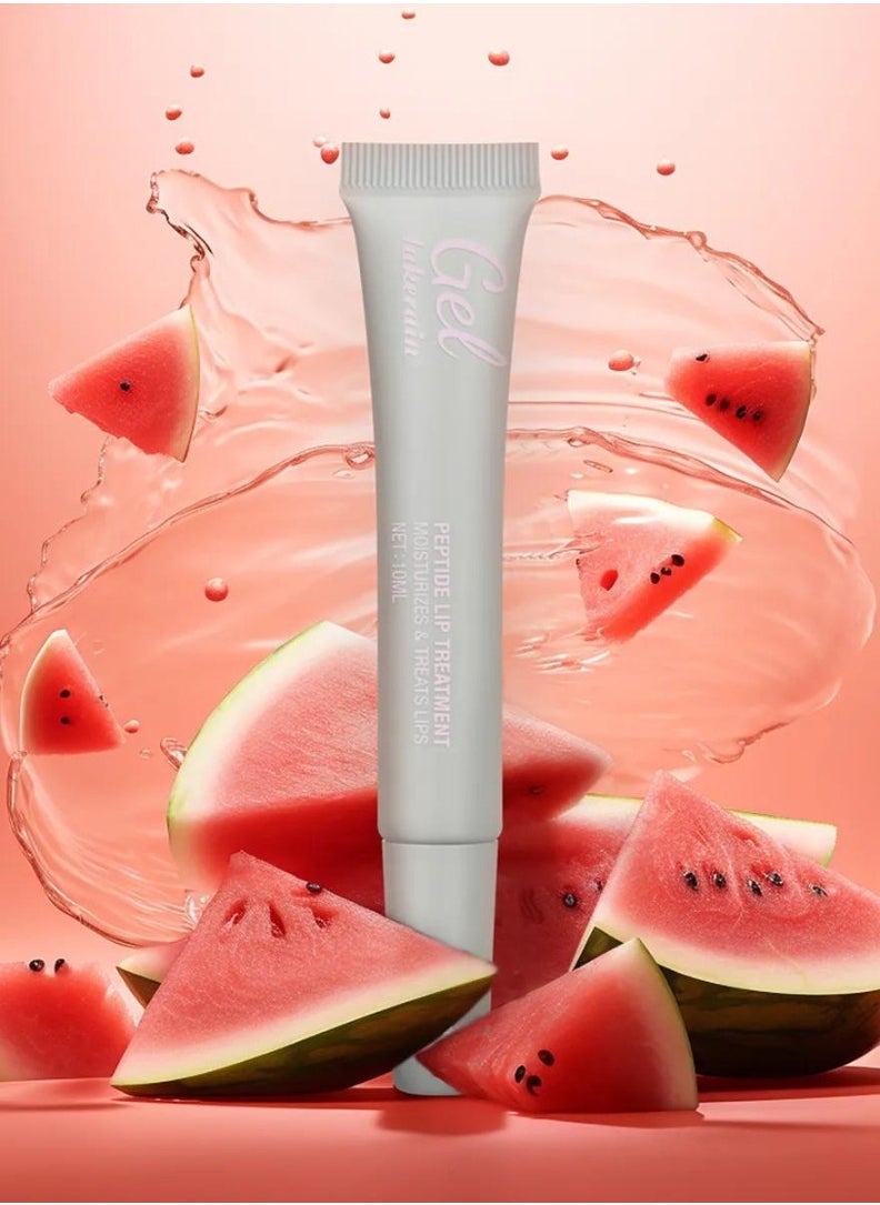 lakerain - Peptide Lip Treatment Gel No.02 Watermelon Moisturizes and Treats Lips Lip Gloss Oil for Plumper and Moisturizer Serum Hydrating Lip Serum for Dry Peeling and Dark Lips Gorgeous Glow 10ml - Image 1