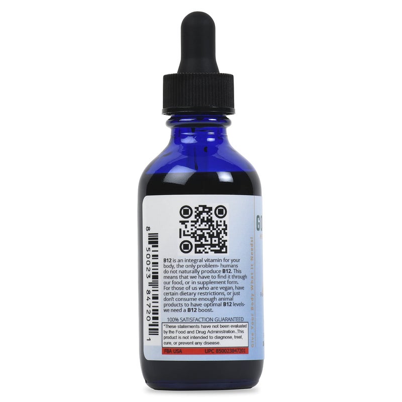 Good State Vitamin B12 Liquid Mineral Supplement | Vegan, Organic and Professional Grade B12 Vitamins Sublingual Liquid | Nano-Ionic for Optimal Absorption | 2 Fl oz Bottle - Image 3