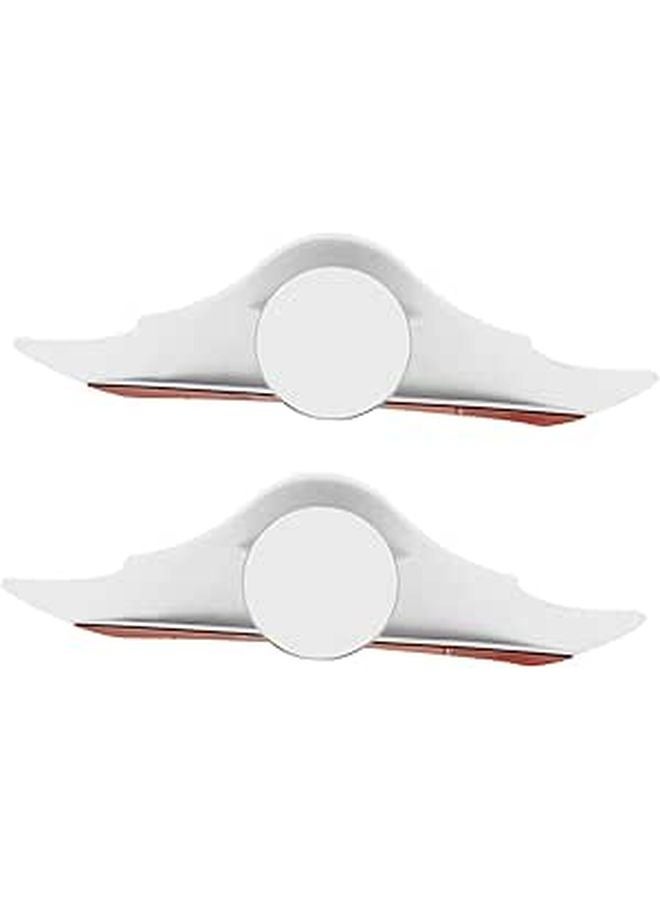 White Car Side Mirror Rain Guard Pair Easy Installation Safe Driving Auxiliary Convex Mirror - Image 1