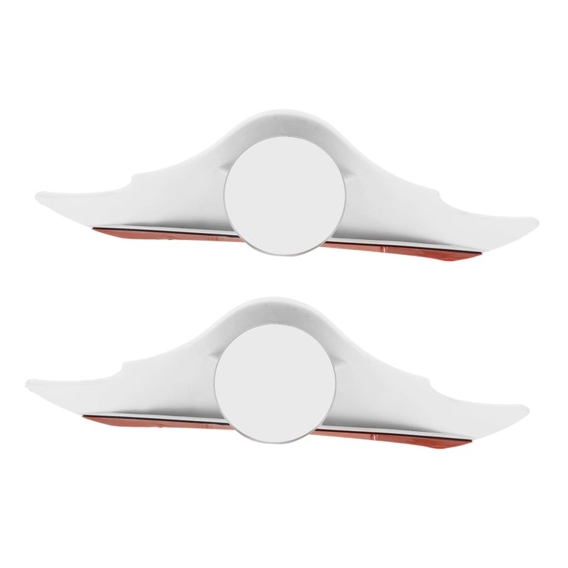 White Car Side Mirror Rain Guard Pair Easy Installation Safe Driving Auxiliary Convex Mirror - Image 2