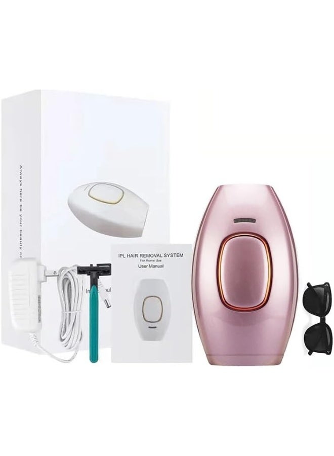 Portable IPL Hair Removal: Women's Diode Laser Epilator for Personal Care at Home, Silky DIY Handset Laser Hair Removal Kit (Pink) - Image 1