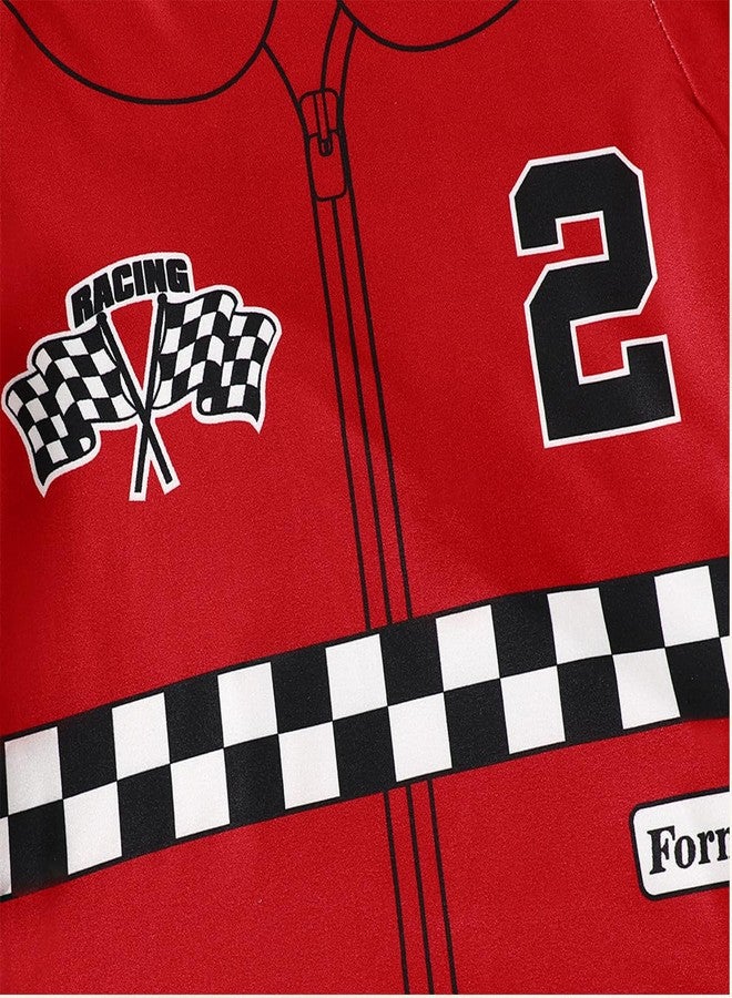 Happidoo Baby Boy 2nd Birthday Outfit Toddler Two Year Old Birthday Clothes Boy Race Car Driver Shirt (Red-short,2T) - Image 4