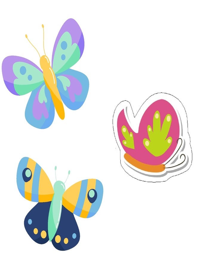 PrettyurParty PRETTY UR PARTY Butterfly Theme Paper Cutouts for Birthday Parties, Butterfly Supplies décor, Butterfly Birthday Decoration, Cutouts for Classroom, Bedroom –Multicolour (10 pcs) - Image 5