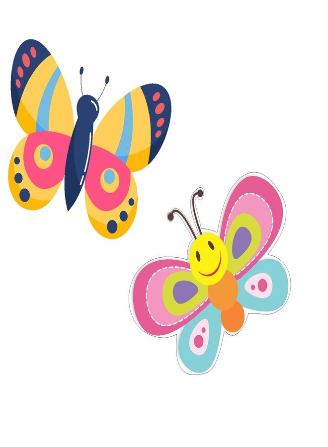 PrettyurParty PRETTY UR PARTY Butterfly Theme Paper Cutouts for Birthday Parties, Butterfly Supplies décor, Butterfly Birthday Decoration, Cutouts for Classroom, Bedroom –Multicolour (10 pcs) - Image 3