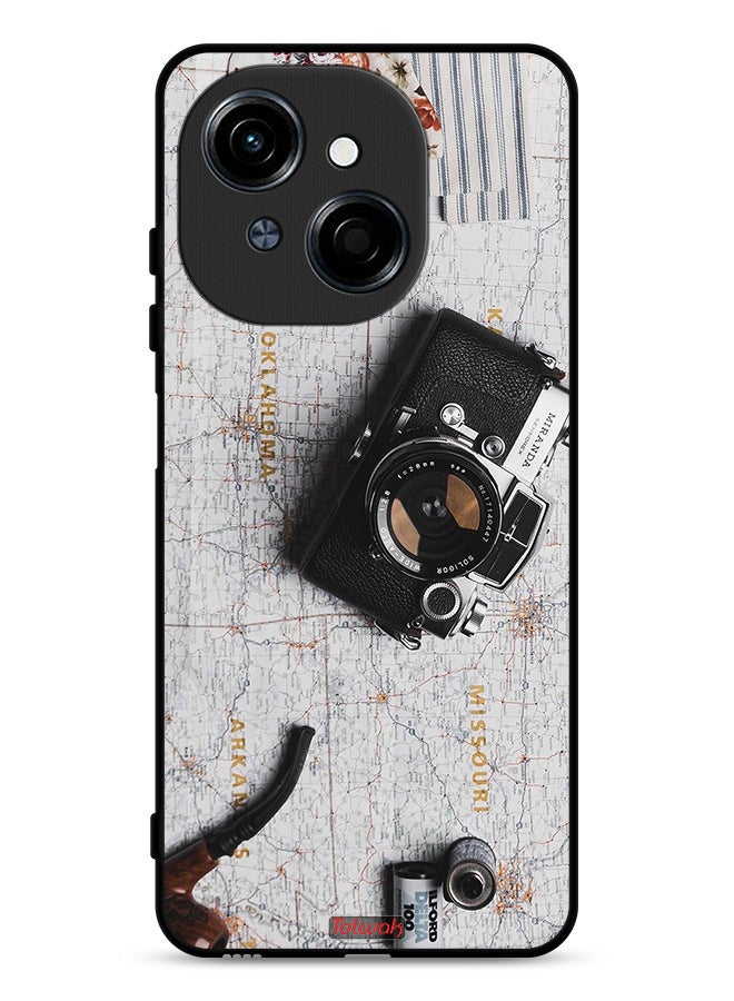 Tolwak Tecno Spark Go 1 4G Protective Case Cover Vintage Camera - Image 1