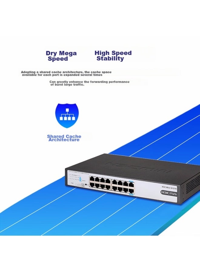 H3c 16-port Gigabit Switch, Unmanaged Enterprise-grade Switch, Network Cable Splitter, S1216 - Image 3