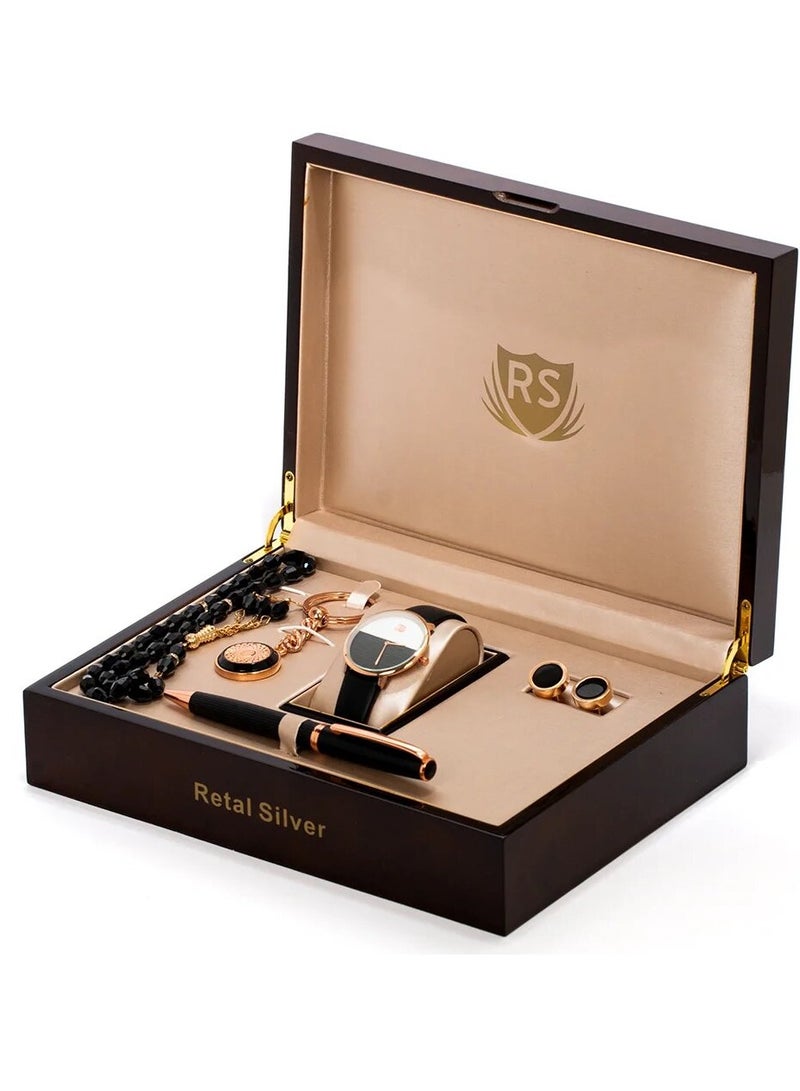 Men's leather watch set
