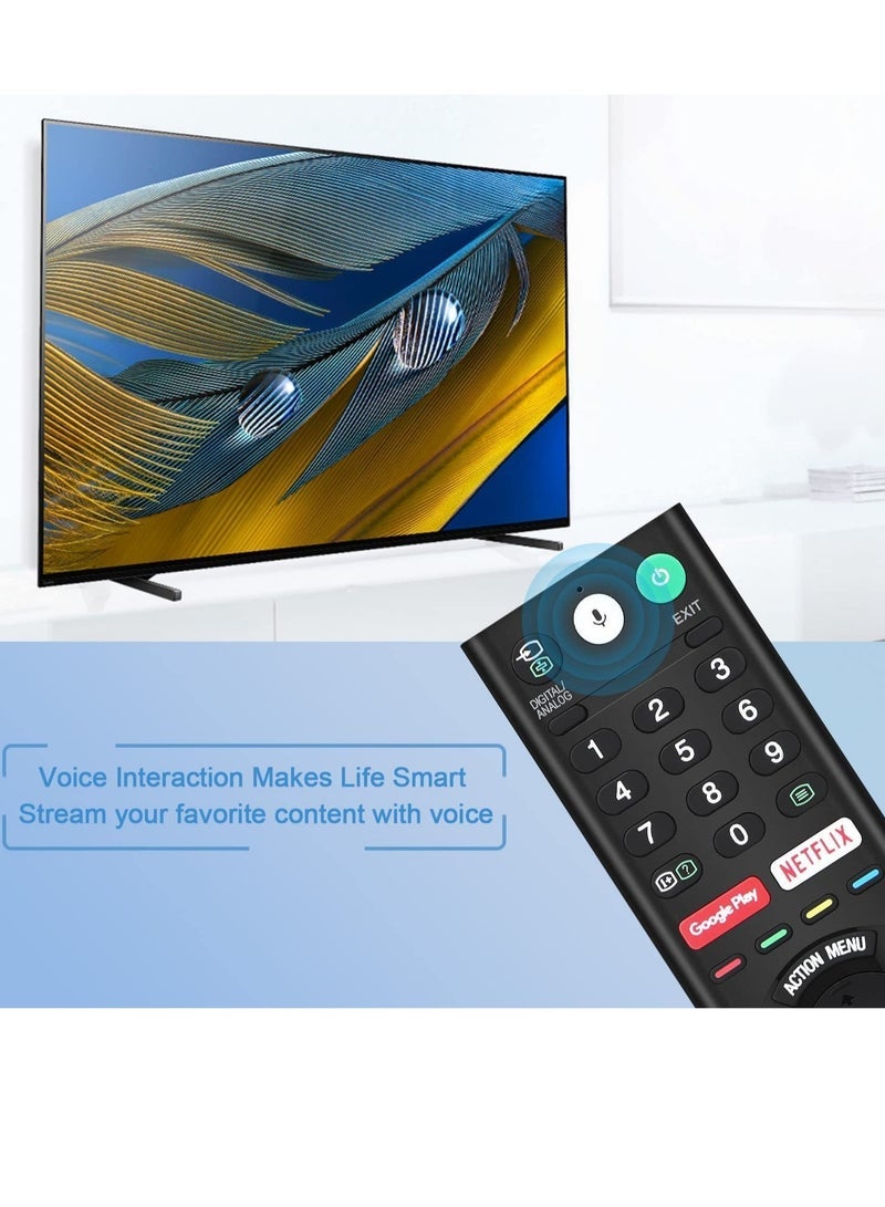PopZa Universal Voice Remote Control for Sony Smart TV Bluetooth Controller All Sony Bravia LED OLED LCD 4K UHD HDTV HDR Android TV, with Google Play, Netflix Button RMF-TX200U - Image 4