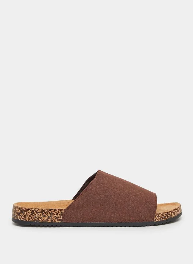 ستايلي Styli Thick Band Flat Sole Slip In Sandals