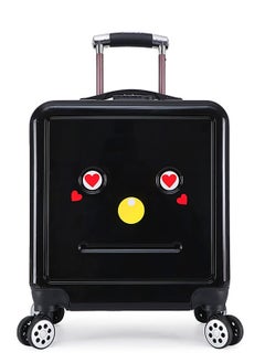 Generic Kids Travel Suitcase Trolley, 20" Carry-on Luggage with Emoji Sticker & Spinner Wheels, Water-resistant PC Kids Luggage Bag for Boys and Girls  - Image 1