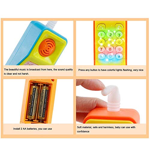 NGEL Musical Phone Toy for Kids / Light & Sound Toy for Babies / Birthday Gift Toy for Girls and Boys / - Multicolour ( Pack of 1 ) - Image 5