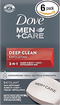 Dove Men+Care Dove MenCare Body and Face Bar Deep Clean 4 oz 6 Bars - Image 1