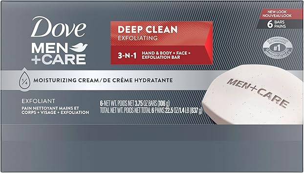 Dove Men+Care Dove MenCare Body and Face Bar Deep Clean 4 oz 6 Bars - Image 2