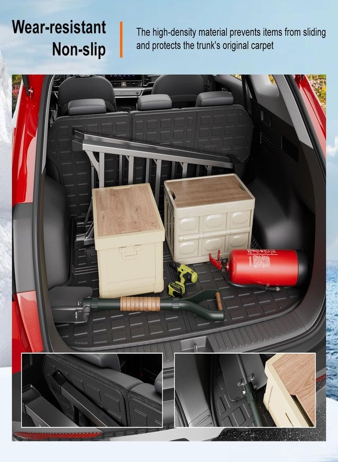 powoq Trunk Mat Compatible with 2023-2024 Kia Sportage Fuel&Hybrid Cargo Liner Backrest Mat Cargo Mat(Not Fit PHEV) Replacement for 2023 2024 Kia Sportage Accessories (Trunk Mat+Backrest Mat) - Image 4