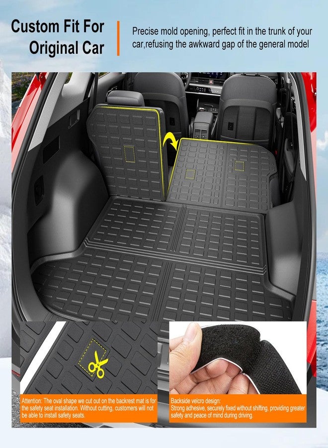 powoq Trunk Mat Compatible with 2023-2024 Kia Sportage Fuel&Hybrid Cargo Liner Backrest Mat Cargo Mat(Not Fit PHEV) Replacement for 2023 2024 Kia Sportage Accessories (Trunk Mat+Backrest Mat) - Image 2