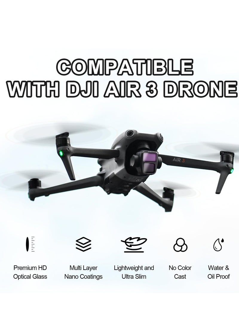 SYOSI مجموعة فلاتر ND لملحقات DJI Air 3، 6 عبوات فلاتر (UV، CPL، ND8، ND16، ND32، ND64،) (إصدار الألومنيوم)  - Image 2
