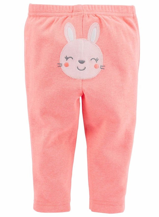 Simple Joys by Carter's Baby Girls' 6-Piece Bodysuits (Short and Long Sleeve) and Pants Set, Multicolor/Bunny/Dots/Text Print, 12 Months - Image 2
