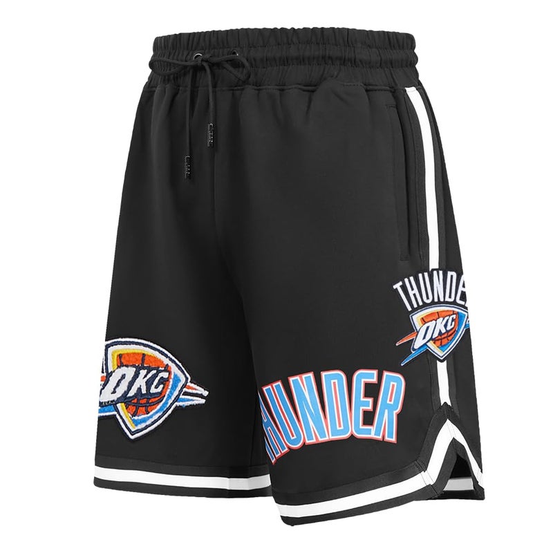 Pro Standard Mens NBA Oklahoma City Thunder Classic Chenille Athletic Short Black - Image 2