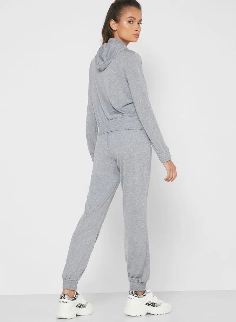 Ginger Crop Top Hoodie Set