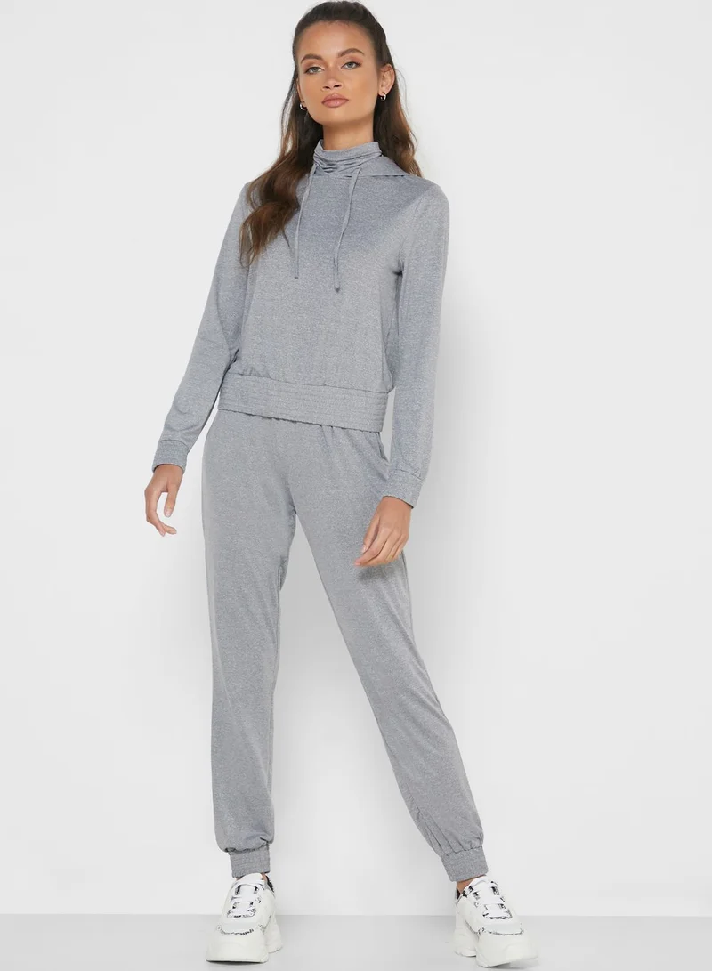 Ginger Crop Top Hoodie Set