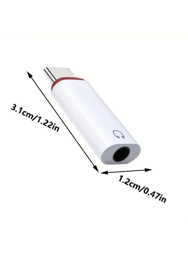 2 Pack USB C to 35mm Headphone Jack Adapter Copper Alloy Audio for Galaxy - Image 3