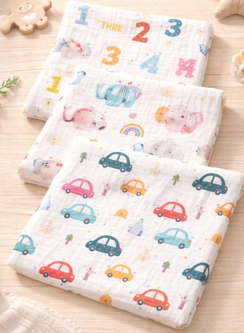 TUMMY Tummy - Muslin 100% Cotton Baby Face Napkin 30x30 cm, Pack of 6