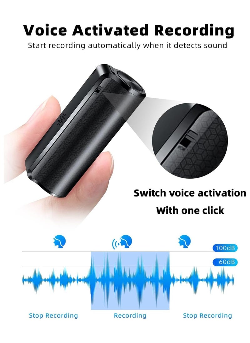 LAESO - 64G Magnetic Voice Recorder with AI-Intelligent Triple Noise Reduction,25 Days Continuous Recording Device,Voice Activated Audio Recorder,Digital Voice Recorder for Meetings/Interviews/Classroom… - Image 1