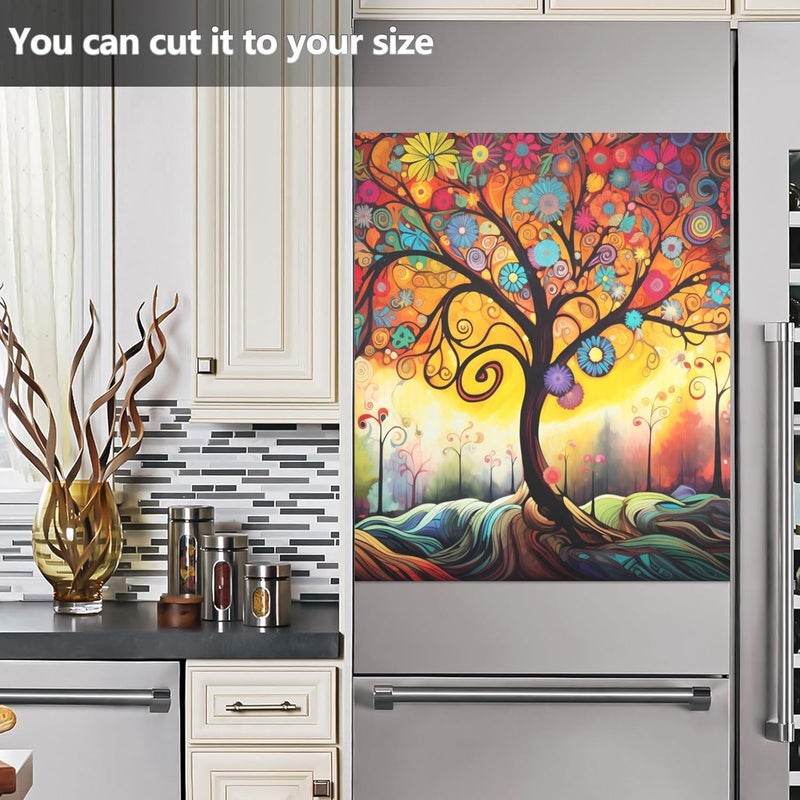 BOENLE Abstract Tree Dishwasher Magnet Cover Sticker Magnetic Refrigerator Panel Front Door Fridge Microwave Decal - Image 5