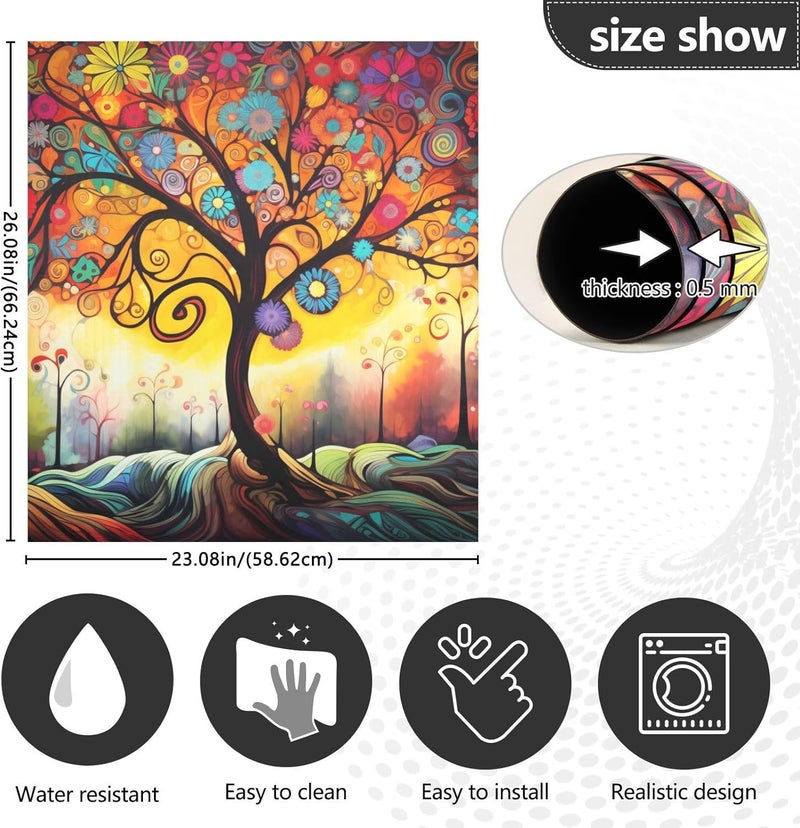 BOENLE Abstract Tree Dishwasher Magnet Cover Sticker Magnetic Refrigerator Panel Front Door Fridge Microwave Decal - Image 3