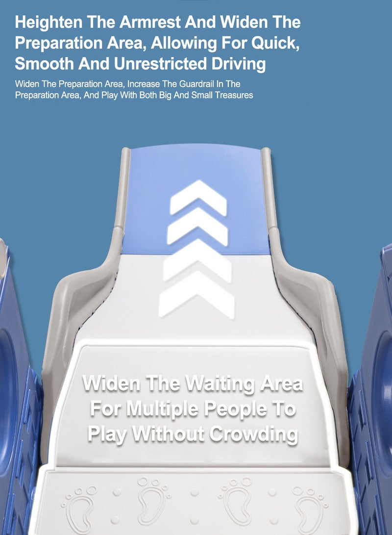 MaBaby شريحة أطفال للأطفال مع طوق كرة السلة للمنزل الداخلي متعدد الوظائف مجموعة ألعاب قابلة للطي شريحة أطفال للبنين والبنات - Image 3