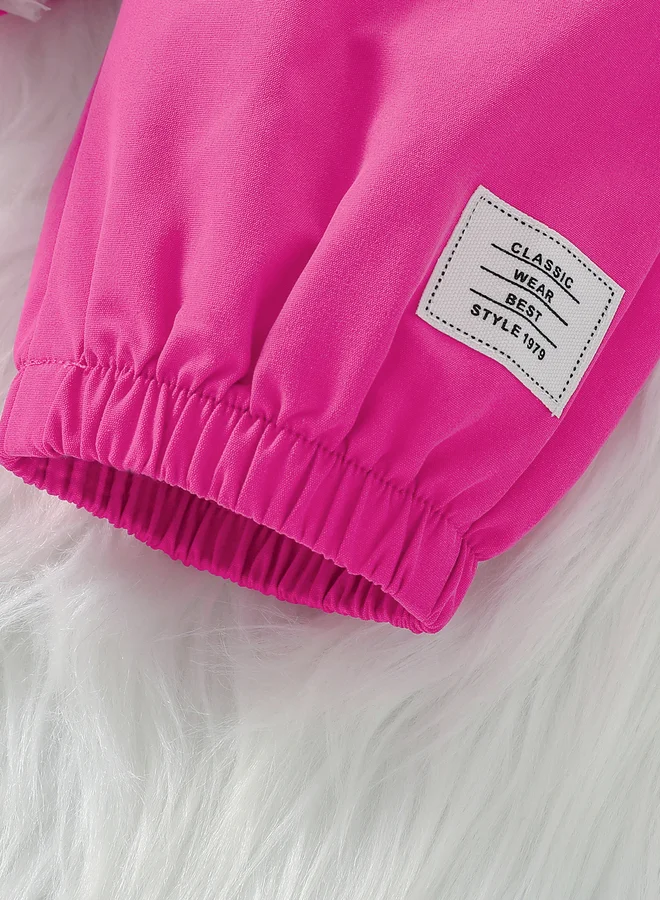 Take Two Take Two Girls Pink Cold Shoulder Top and Belted Joggers Set