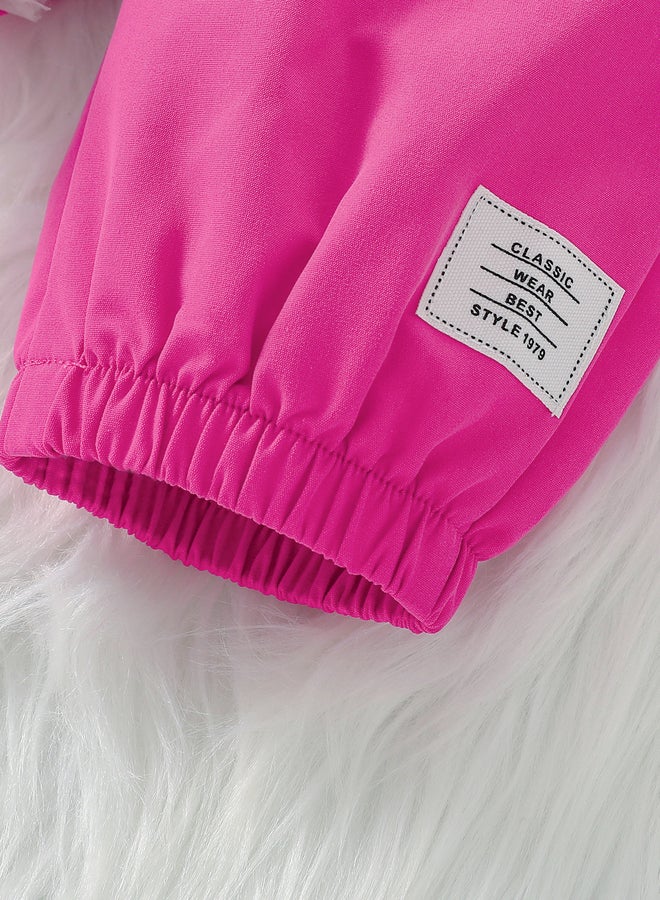 Take Two Girls Pink Cold Shoulder Top and Belted Joggers Set - Image 3