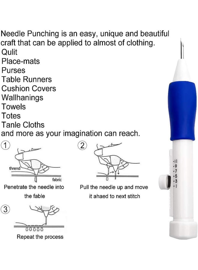 Embroidery Starter Kit, Cross Stitch Threads Punch Needle Embroidery Kit Including Instructions Bamboo Embroidery Hoops, Circular ing Bag and Cross Stitch Tools for Adults and Kids Beginners - Image 5