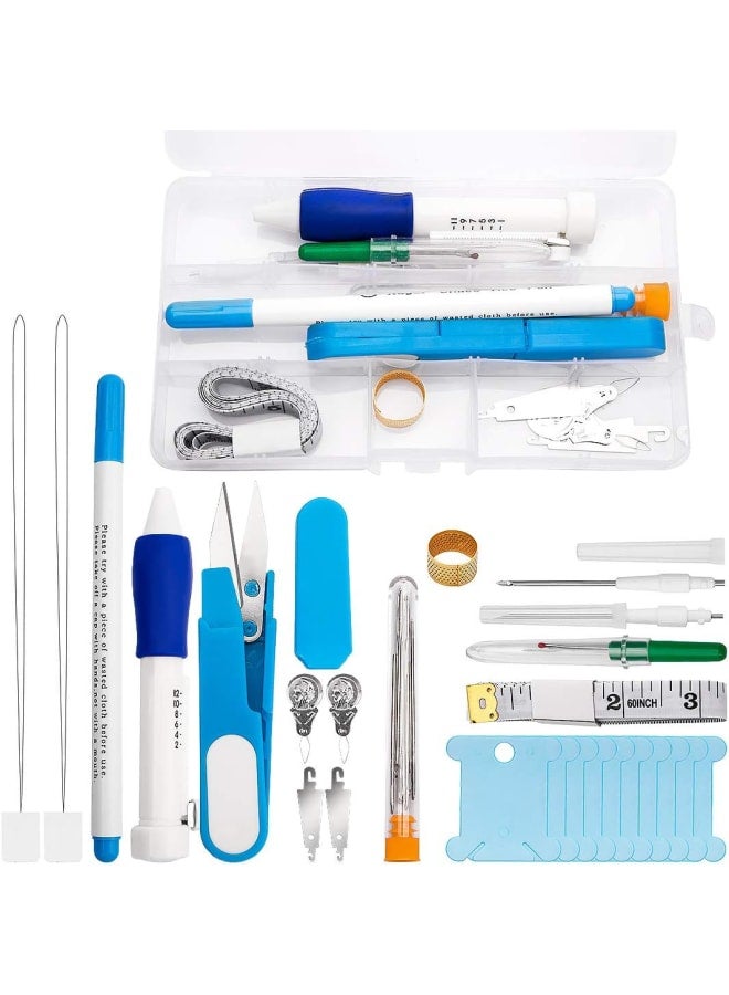 Embroidery Starter Kit, Cross Stitch Threads Punch Needle Embroidery Kit Including Instructions Bamboo Embroidery Hoops, Circular ing Bag and Cross Stitch Tools for Adults and Kids Beginners - Image 2