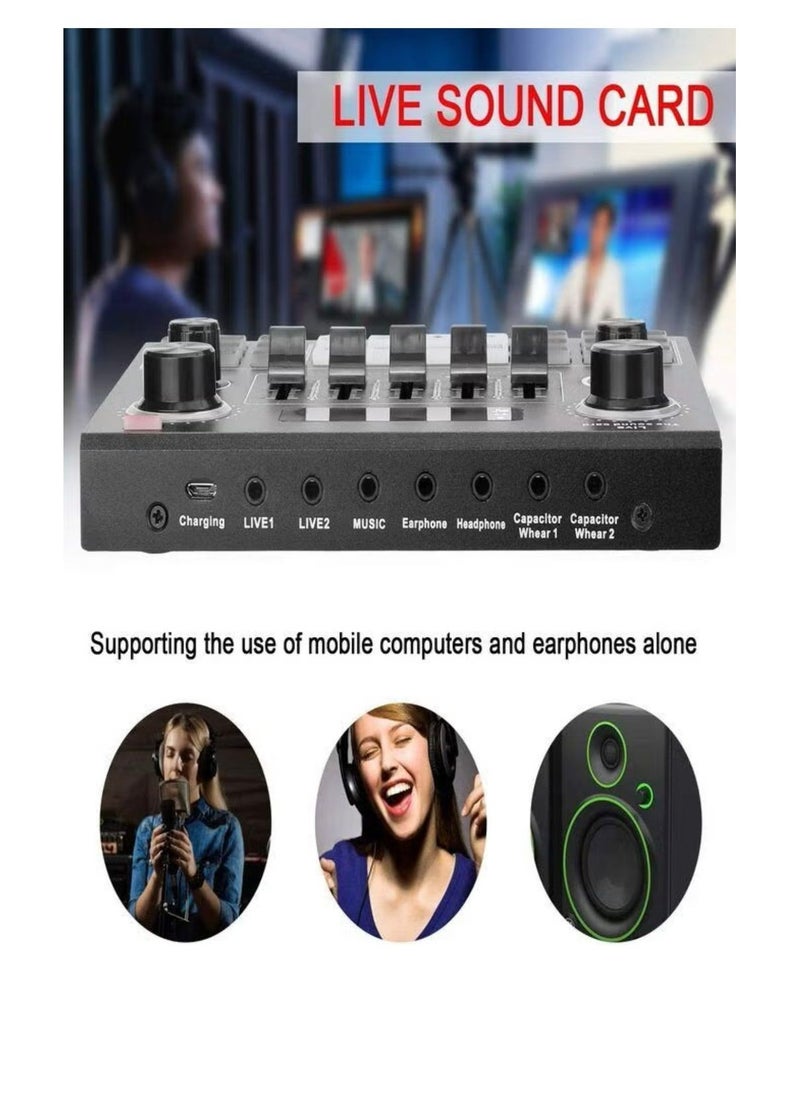 Generic Full Set Of V9 Sound Card With BM-800 Condenser Microphone Capacitor Recording Microphone Sound Card  - Image 5