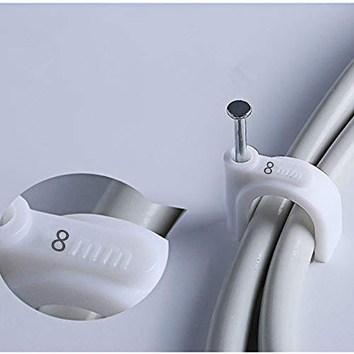BESSEEK Round Cable Wire Clips, RG6/RG59/CAT5/CAT6/RJ45 Electrical Ethernet Dish TV Speaker Wire Cord Tie Holder, Single Coaxial Nail Clamps (6mm + 8mm + 10mm + 12mm 400pcs) - Image 4