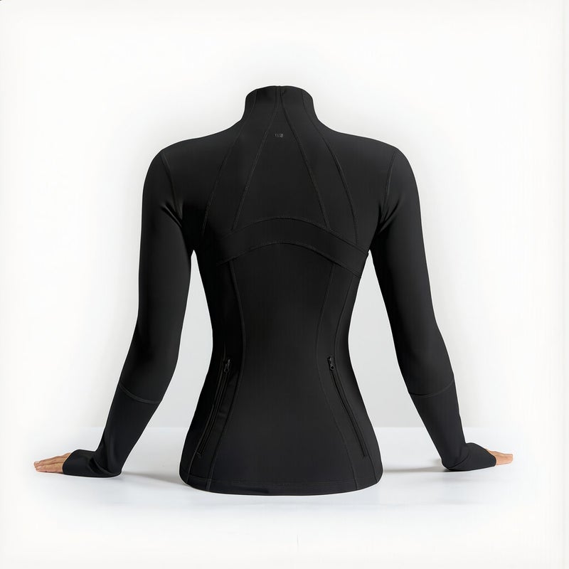 Women Yoga Jacket Black S Custom Curvy Fit For Beginner Enthusiast All Ladies Suitable - Image 5