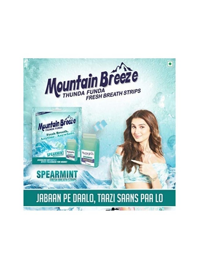 Mountain Breeze Sugar Free Spearmint Fresh Breath Strips  18 Strips each  Pack of 12 x 18 = 216 Strips - Image 3