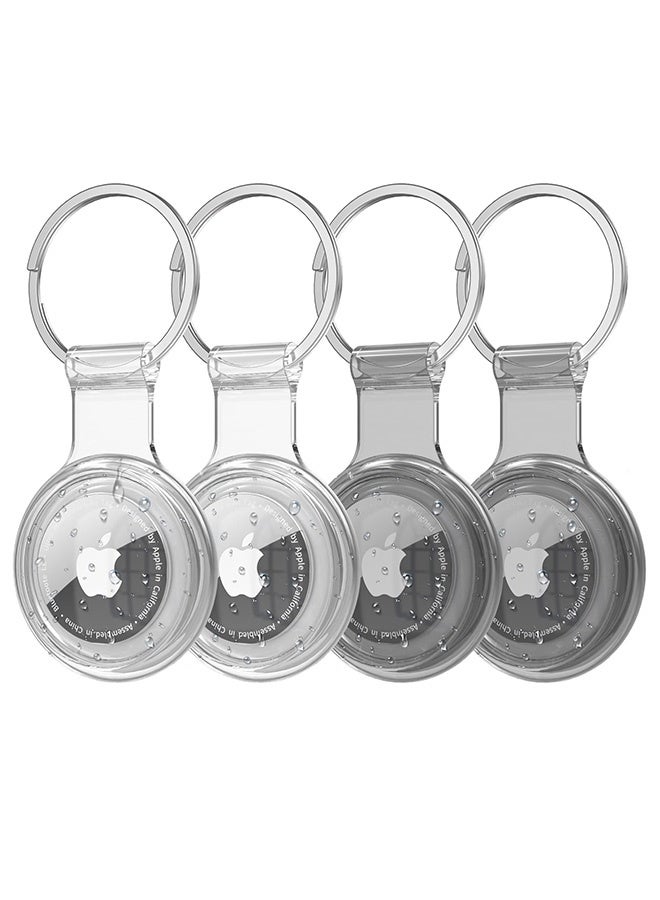 Peachjoy Air Tag Holder for AirTag Case Keychain,Silicone for AirTags Key Chain Ring Cases Cover Tags for Apple  Item Tag Finders for AirTag Accessories Air Tags-4 Pack for Apple AirTag Holder - Image 1