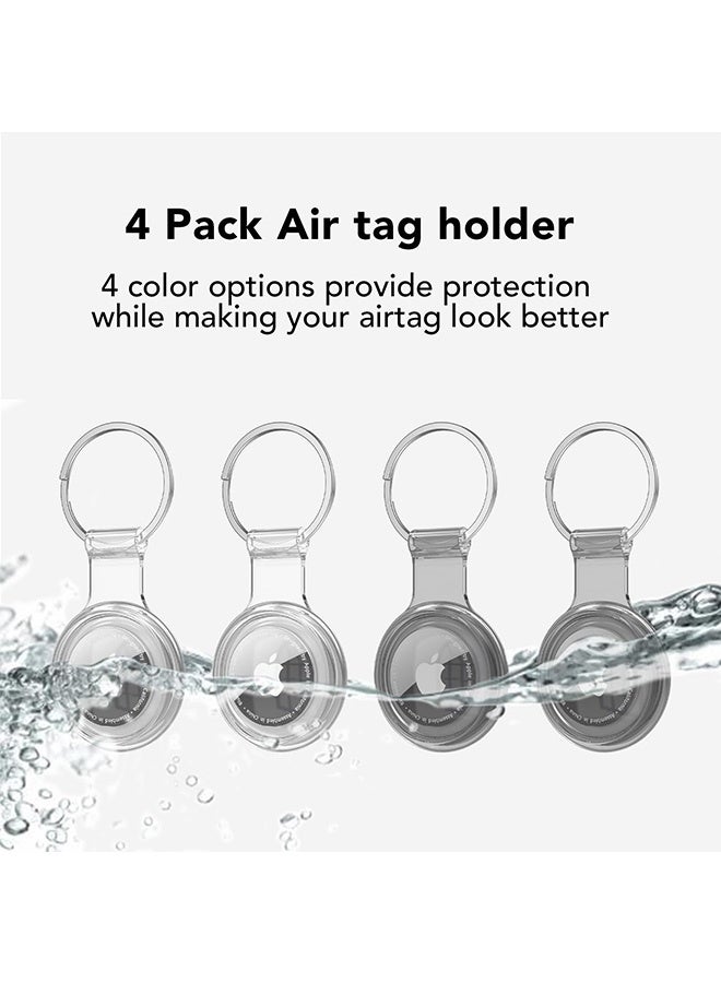 Peachjoy Air Tag Holder for AirTag Case Keychain,Silicone for AirTags Key Chain Ring Cases Cover Tags for Apple  Item Tag Finders for AirTag Accessories Air Tags-4 Pack for Apple AirTag Holder - Image 2