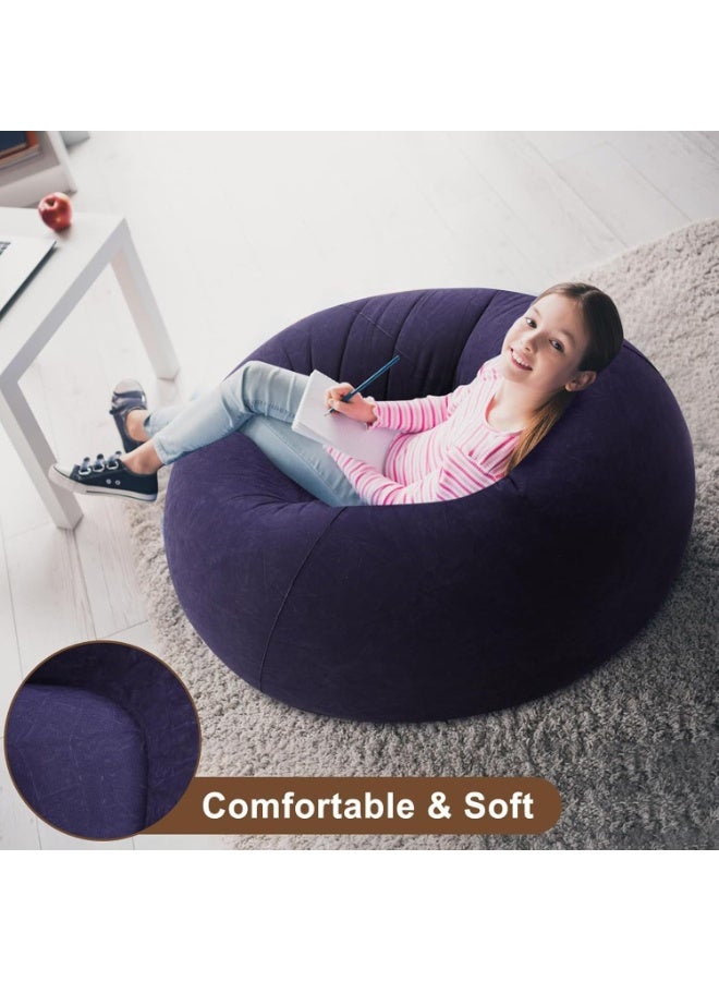 موثوقية التنبؤ كبير قابل للنفخ كرسي حقيبة الفاصوليا ، أريكة كراسي إيرغونومية ، PVC صديقة للبيئة ، لغرفة المعيشة / التخييم ، 80 كجم قدرة التحميل - Image 5