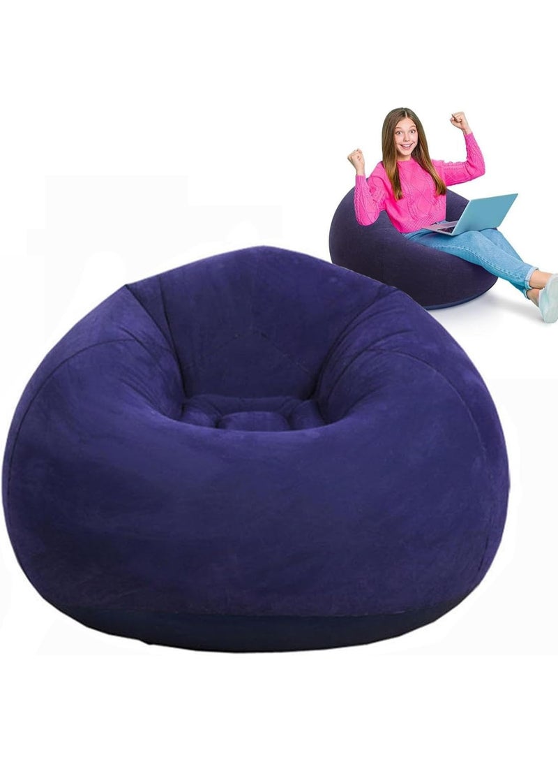 موثوقية التنبؤ كبير قابل للنفخ كرسي حقيبة الفاصوليا ، أريكة كراسي إيرغونومية ، PVC صديقة للبيئة ، لغرفة المعيشة / التخييم ، 80 كجم قدرة التحميل - Image 1